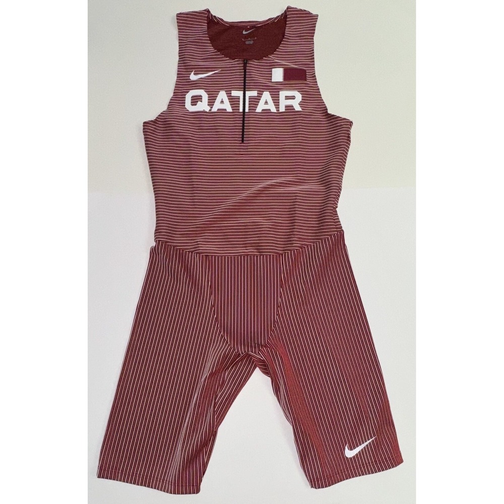 Nike Elite Pro QATAR Track & Field Singlet Suit Running CI8902-611 Men's Medium